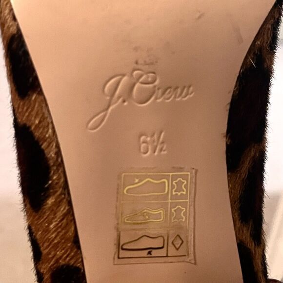 J. Crew Laney Mid Heel Pumps in Leopard Print Calf Hair Women's Size 6.5 - Picture 9 of 11